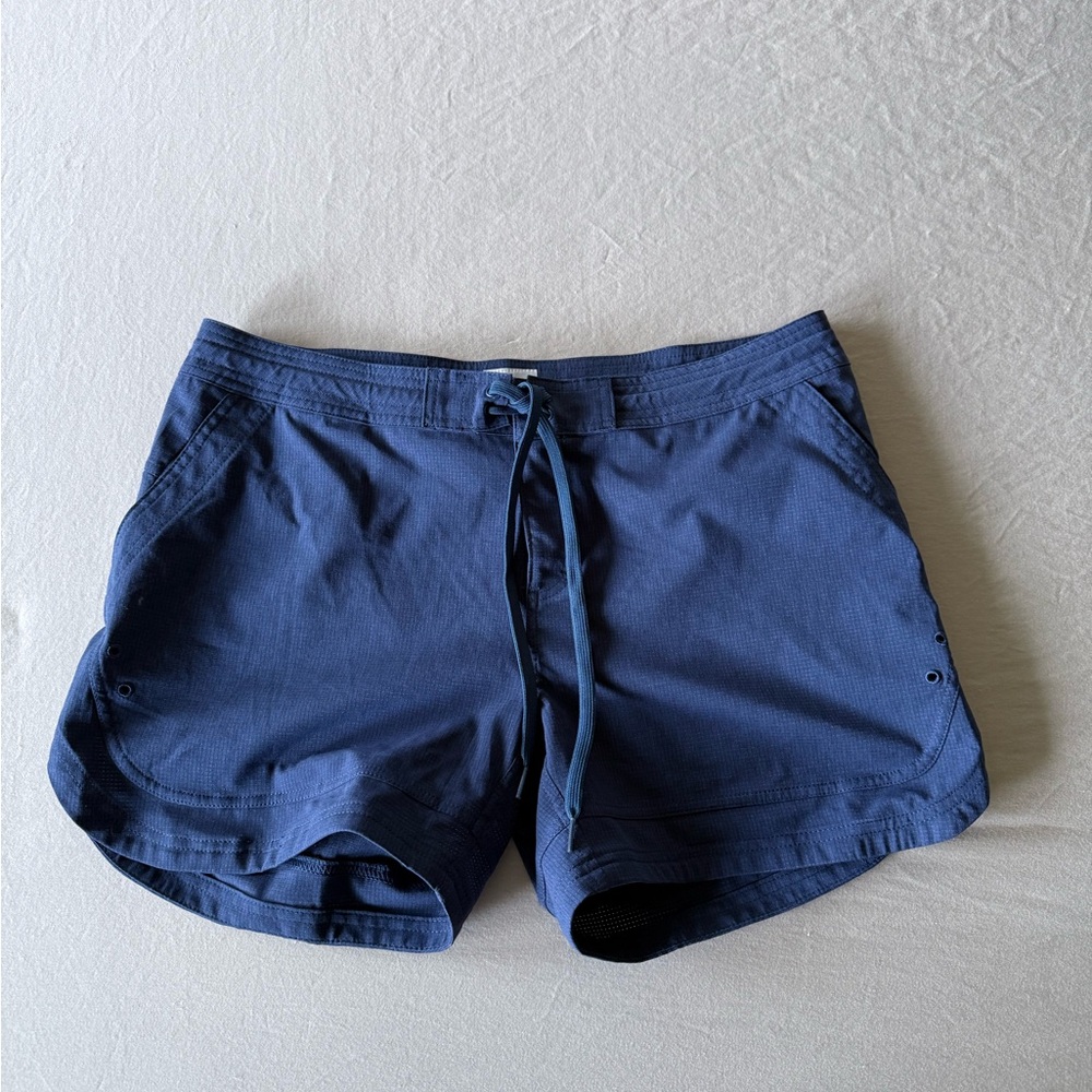 Prana Blue Board Shorts with Adjustable Drawstring Large